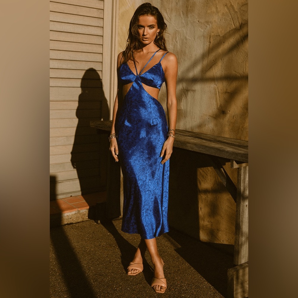 Runaway the Label Dreamer Maxi Slip Cobalt